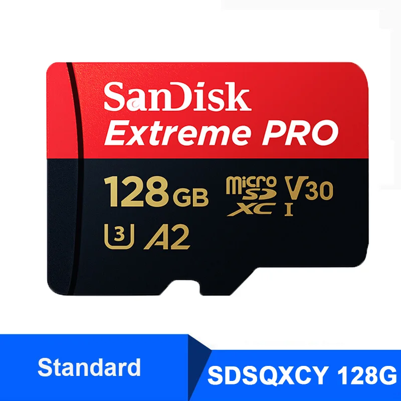 SanDisk Extreme Pro флеш-карты памяти TF карты Micro SD карты 128 ГБ U3 170 МБ/с. microsd телефон Камера 4K видео Запись - Емкость: SQXCY-128G-Standard