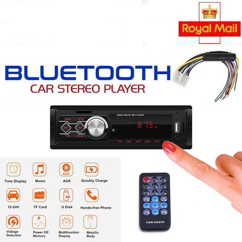 

PYMH Car Stereo Radio Bluetooth music Player FM MP3/USB/SD/AUX Remote