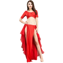 6 цветов, женский костюм для танца живота с коротким рукавом, одежда для цыганских танцев, Болливуд, юбка для танца живота, Одежда для танцев DC1263