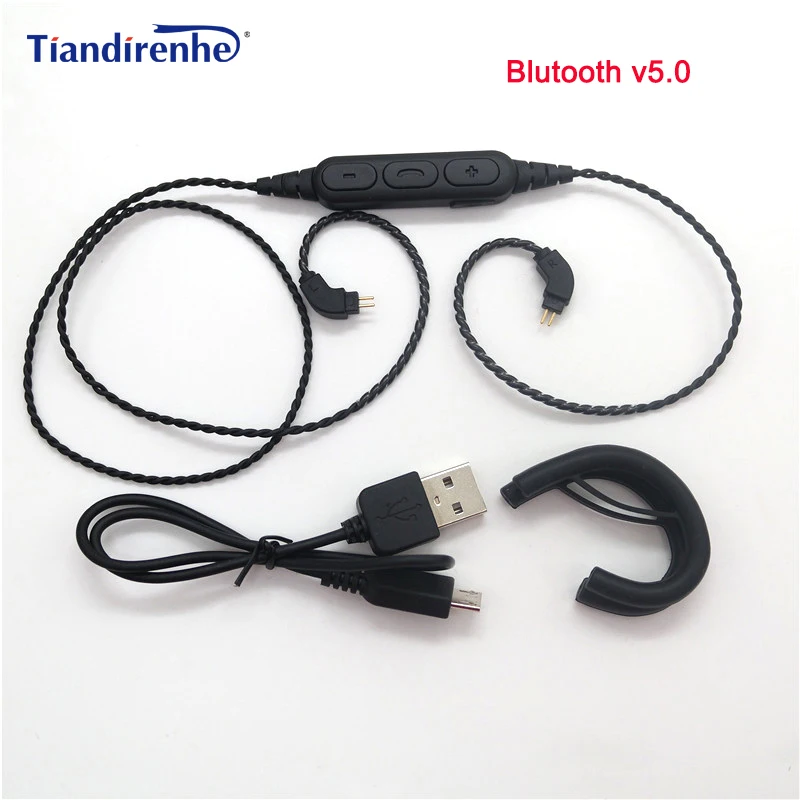 Новый Bluetooth V5.0 0 75 мм 2 Pin для наушников Logitech UE TF10 TF15 5pro SF3 HIFI гарнитура кабель iPhone 7 8 x