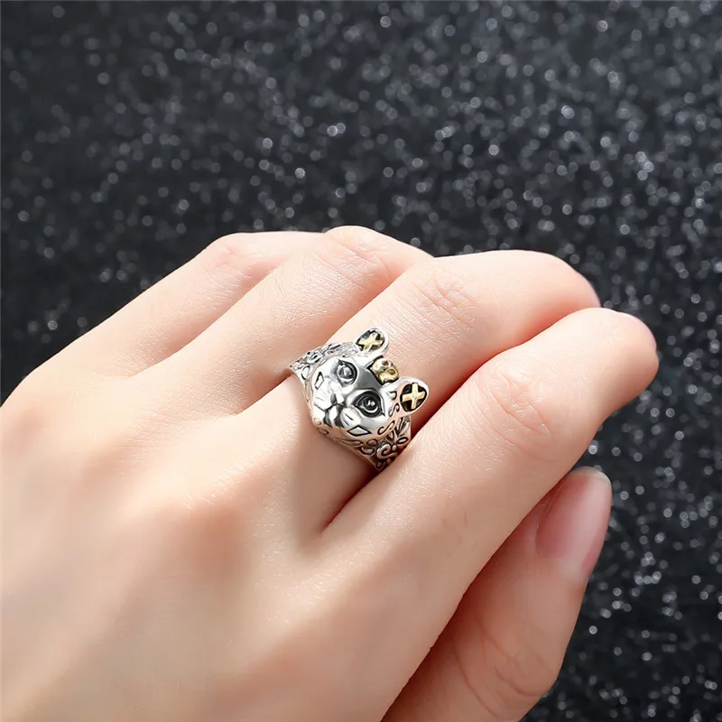 V-YA-Vintage-925-Sterling-Silver-Cat-Rings-Resizable-Animal-Finger-Ring-for-Women-Men-Wedding (5)