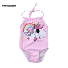 Младенческой Одежда для детей; малышей; девочек единорог мультфильм Купальники для малышек купальный костюм Пляжная одежда костюм Одежда и аксессуары для девочек