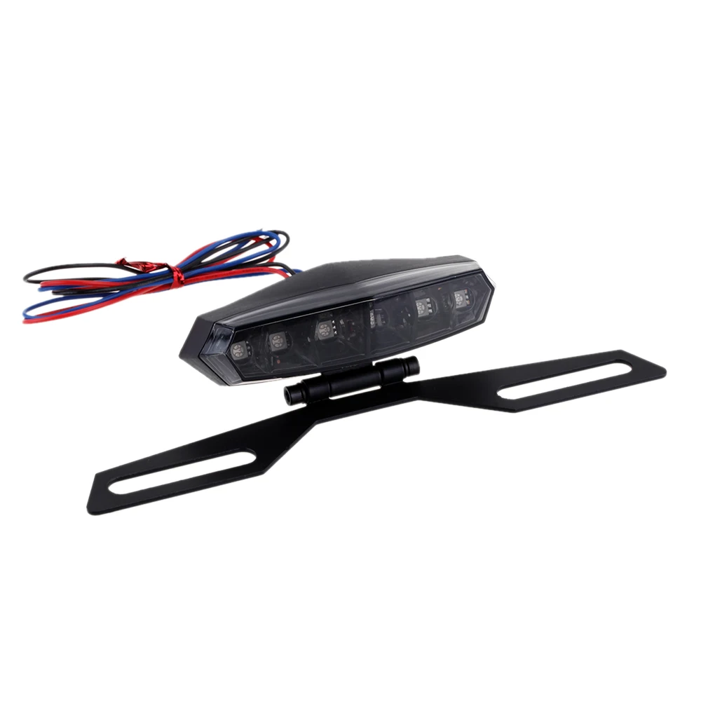 

Hot LED Red White Tail Brake Stop Driving License Plate Light For Motorcycle Scooter Electric Bicycle Two Color Transformation