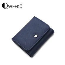 Wallet Female 2016 New Crown Lady Short Women Wallets Mini Money Purses Fold PU Leather Bags Female Coin Purse Card Holder B619