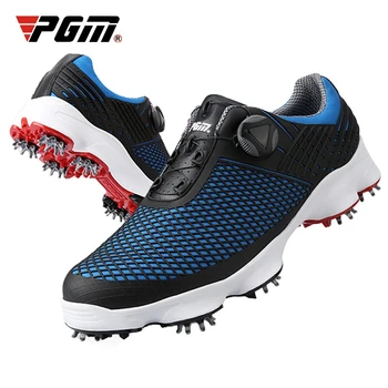 

Pgm Outdoor Men Golf Shoes Men Waterproof Breathable Rotating Buckle Sneakers Non-Slip Spikes Golf Shoes Size 39-44
