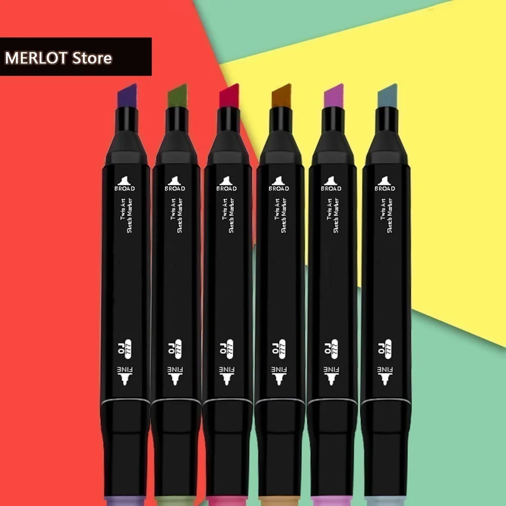 

Promotion Three generations of pen double head alcohol oily 60 and 80 color