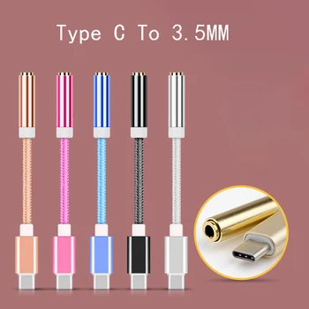 

Thbelieve USBC Adapter USB Type C To 3.5MM Headphone Adaptores USB-C 3.5 Earphone Adaptateur For Xiaomi 4C Tipo C Nylon Braid
