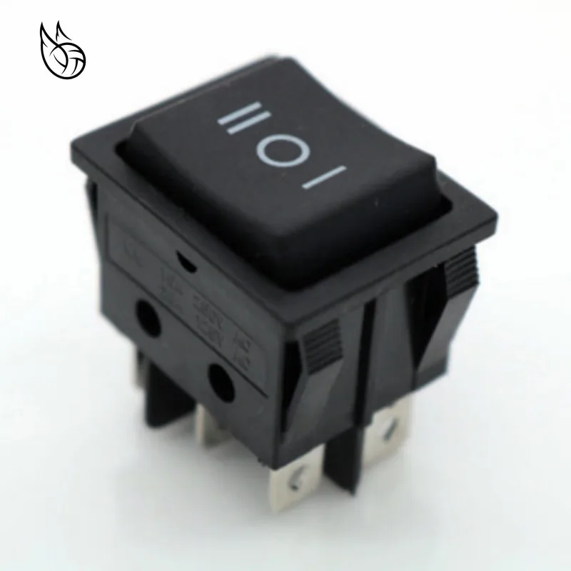 

2pcs momentary rocker switch 6 flat pins,double sides spring return to middle after released