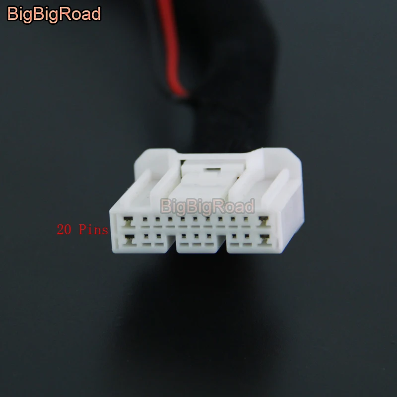 BigBigRoad Автомобильная камера заднего вида 20 контактов RCA адаптер соединительный