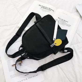 

Small Backpack Oxford Cloth Solid Color Waterproof Ma'am Both Shoulders Package Travel Woman Student Package