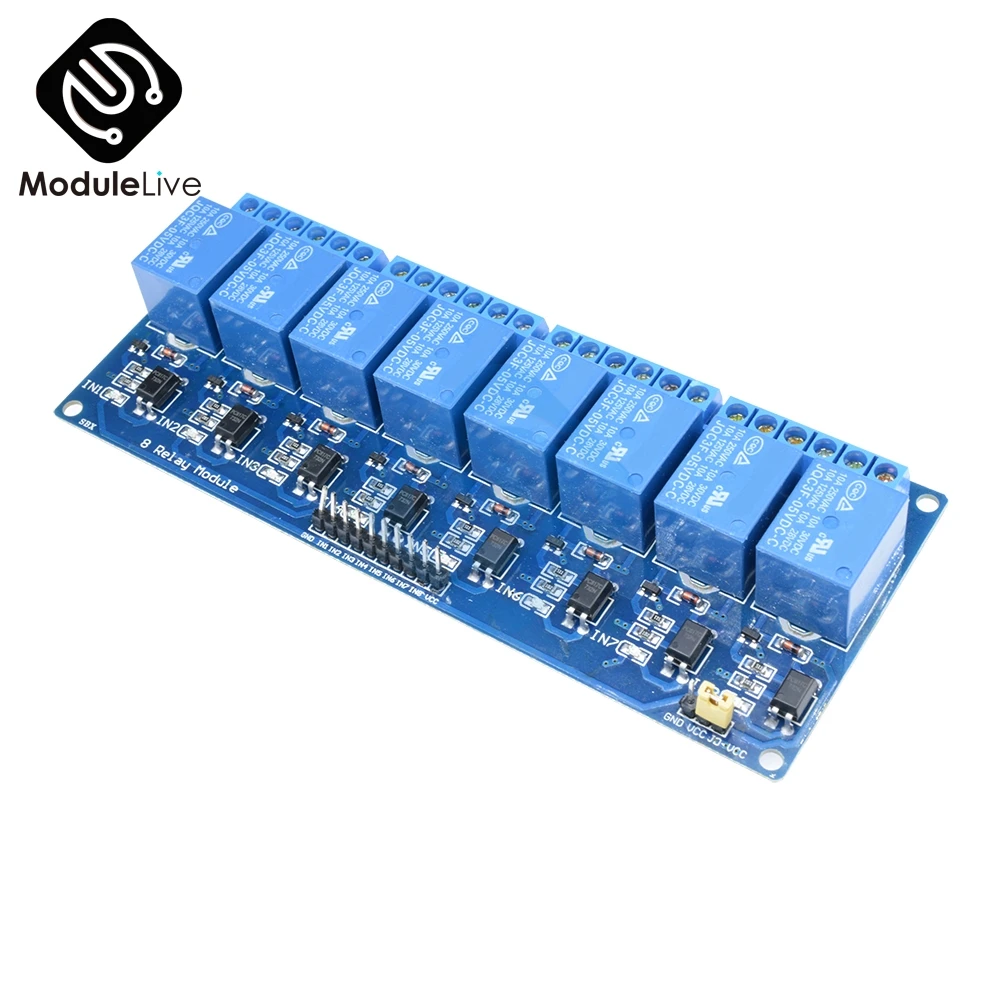 Плата релейного модуля для Arduino 5 В 8 каналов 10 А 250 переменного тока 30 постоянного