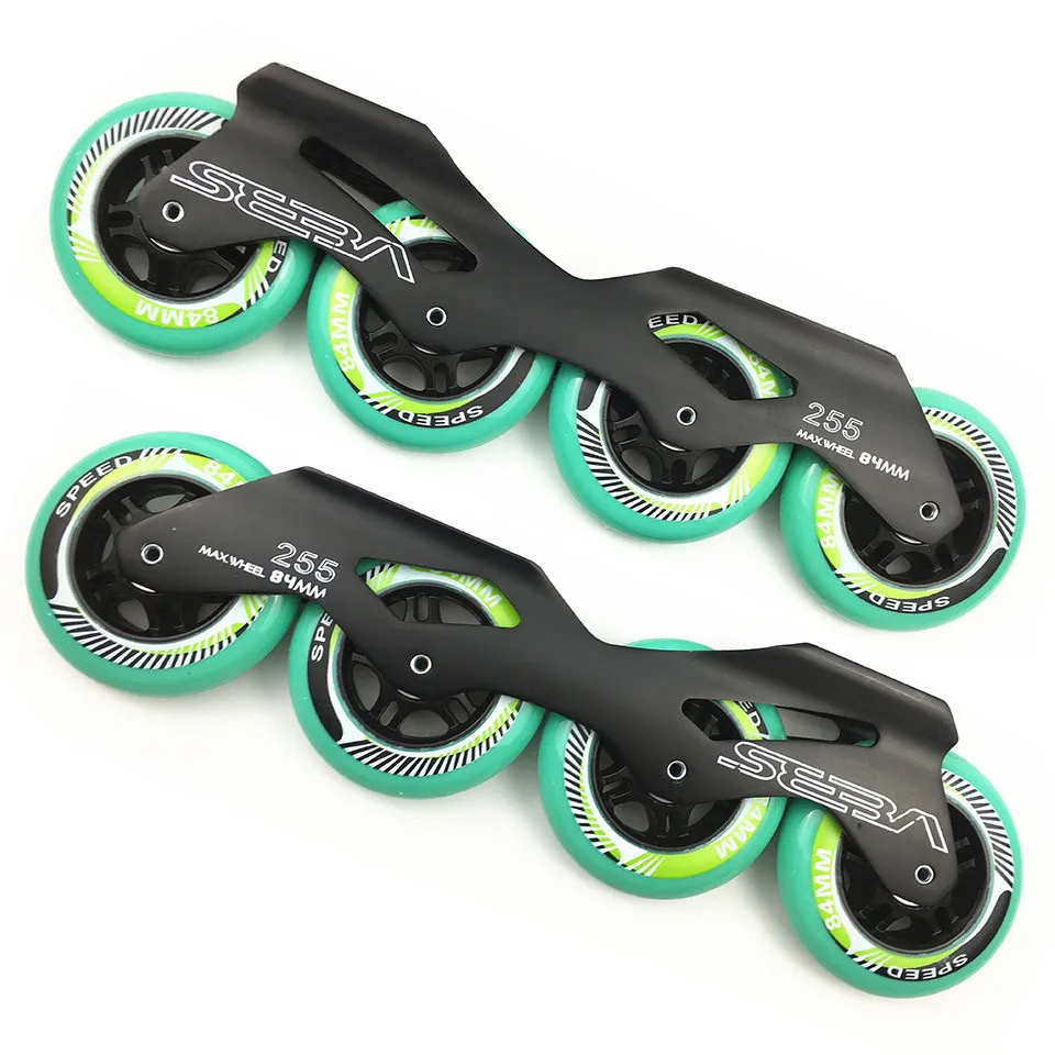 

JEERKOOL Inline Speed Slalom Skates Seba Frame for 84mm Wheels Aluminum Alloy Skating Base 80A Wheels 11" Speed Basin DJ32