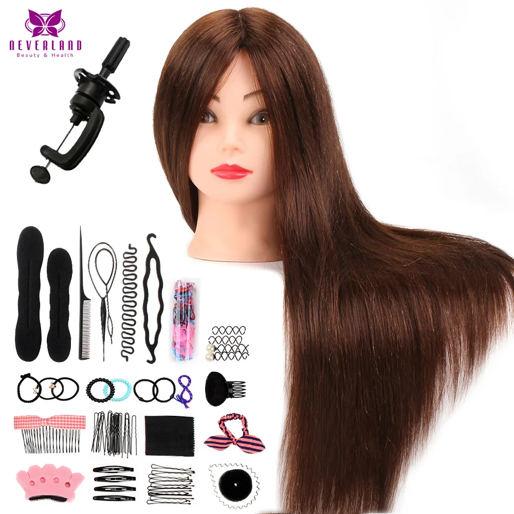 

Neverland Hairdressing Mannequin Training Head Mannequin Head For Sale Hair Wig Head Professionnelle Dummy For Hairstyles +Tools