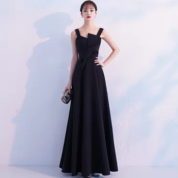 

Simple Satin Evening Dress Banquet Beautiful with Bow Long Prom Gown Robe De Soiree Reflective Dress Hochzeitskleid