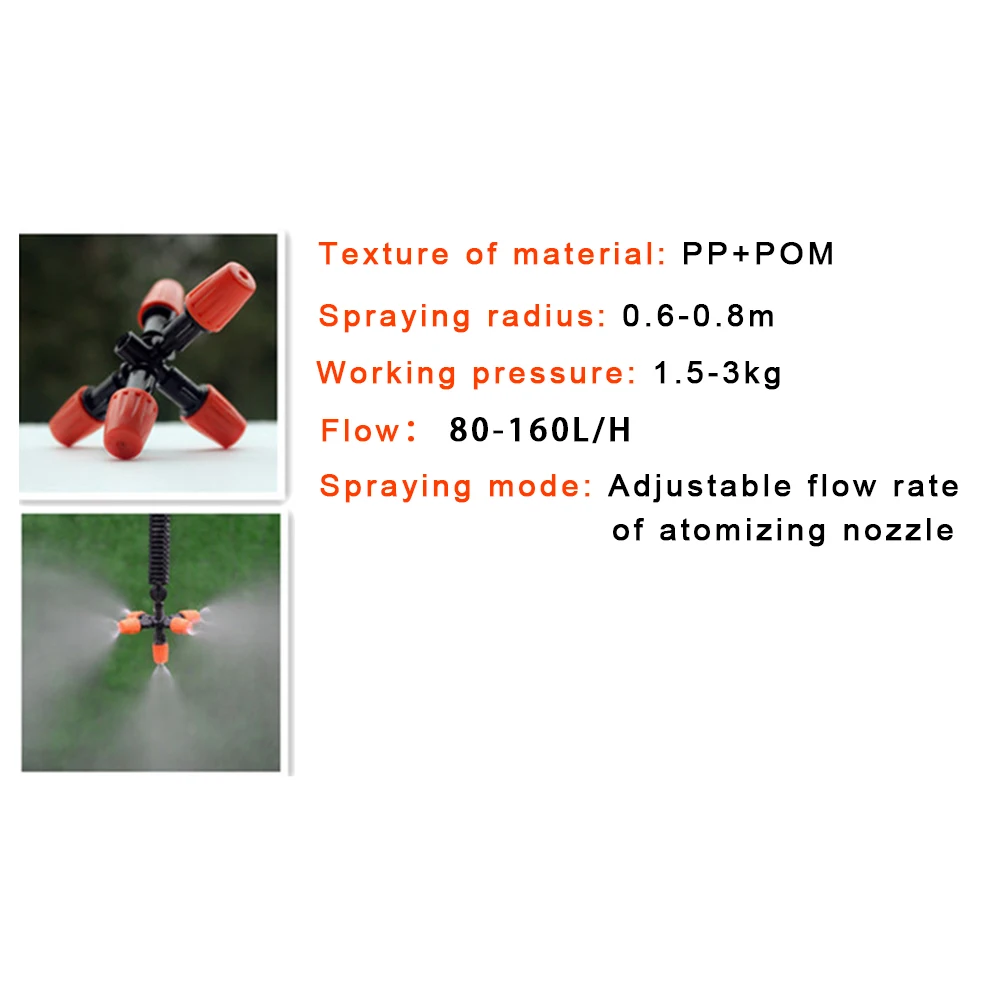 5-голова микроорошение Системы для систем увлажнения и туманообразования охлаждающая Форсунка Парниковый Сад Регулируемый закрываемый Распылительная насадка для распыления 6 шт./компл