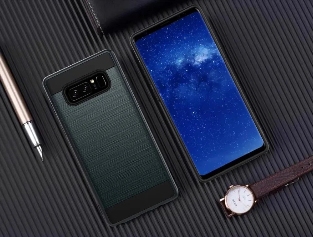 100 шт/партия Hybrid Броня Силикон+ щетка чехол для рисования для samsung Galaxy Note 8