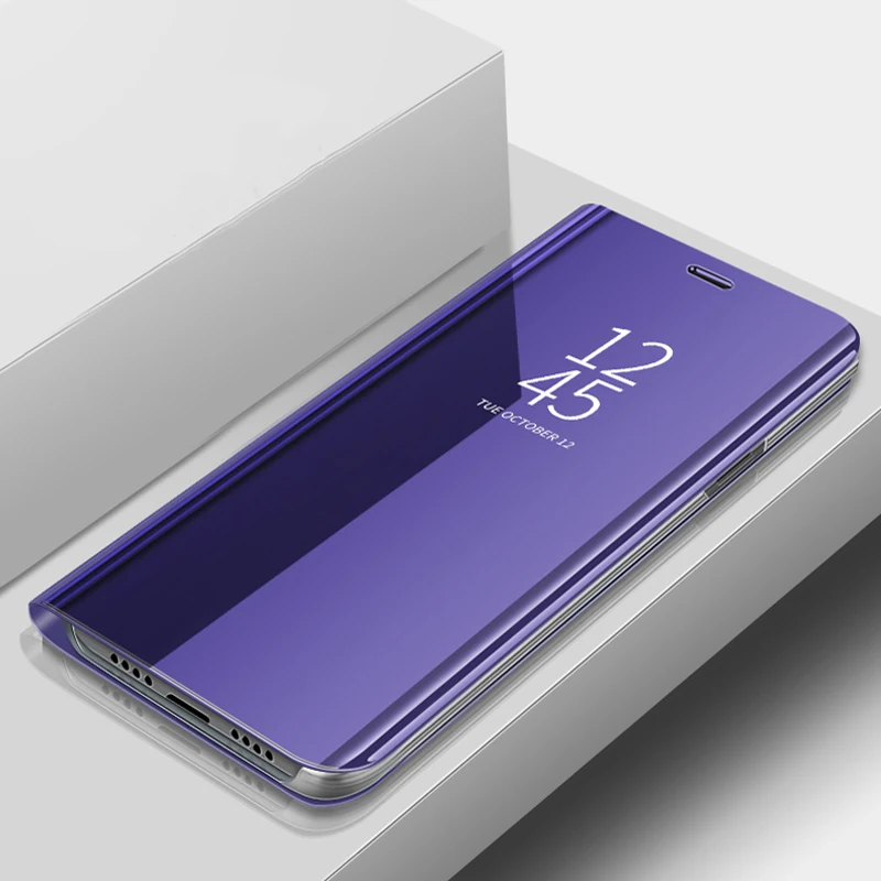 

For Huawei Honor Play Case 6.3'' Luxury Flip Mirror PU Leather Cover For Huawei Honor Play Stand Phone Cases HonorPlay COR-L29