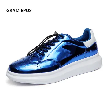 

GRAM EPOS Unisex brogue wing tip flat Men spring Casual Lace Up Male basket Fashion Shoes Comfortable Zapatillas Hombre femme