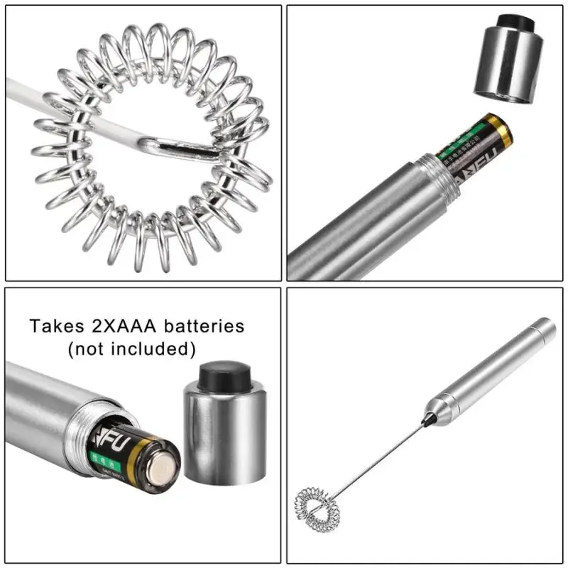 Пенообразователь для напитков из нержавеющей стали, миксер для взбивания молока, миксер, миксер для взбивания яиц, электрическая мини ручка, кухонный торт, крем для выпечки, инструменты