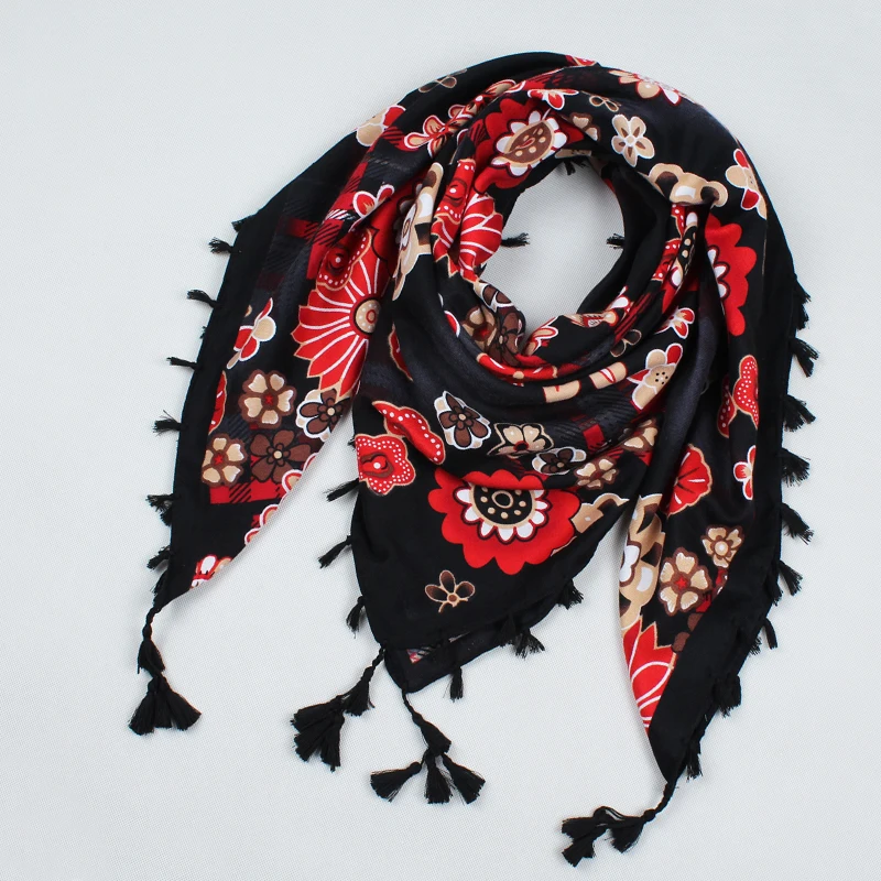 105*105cm Bohemia Ethnic Style Ladies Big Square Scarf Printed Women