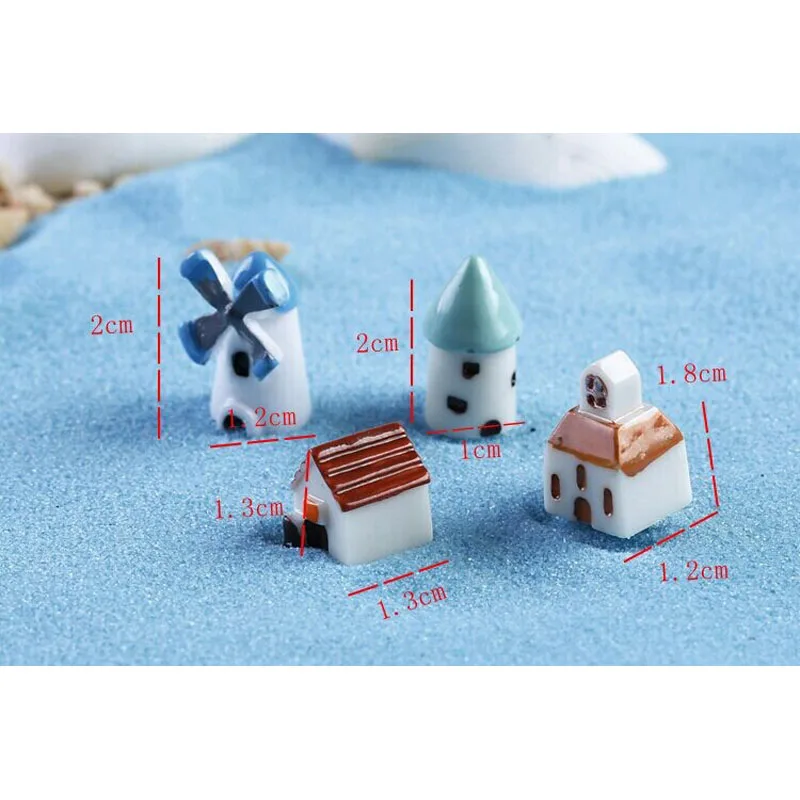 รูปสินค้า 10 PC Church House Miniature Fairy Garden บ้านตกแต่งบ้าน MINI CRAFT Micro ภูมิทัศน์ตกแต่ง DIY อุปกรณ์เสริม