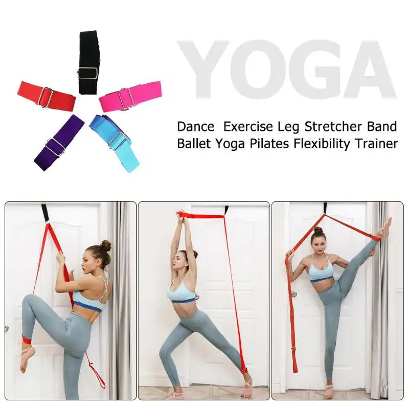 

Adjustable Sports Yoga Ballet Band Gymnastic Exercise Rope Soft Tension Stretching Strap Leg Stretcher Belt Resistance Bands Hot