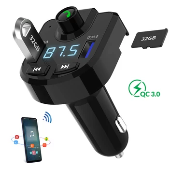 

JINSERTA Car MP3 Music Player U Disk Music Bluetooth 5.0 Receiver FM Transmitter QC3.0 Dual USB Charger Support TF/U Disk