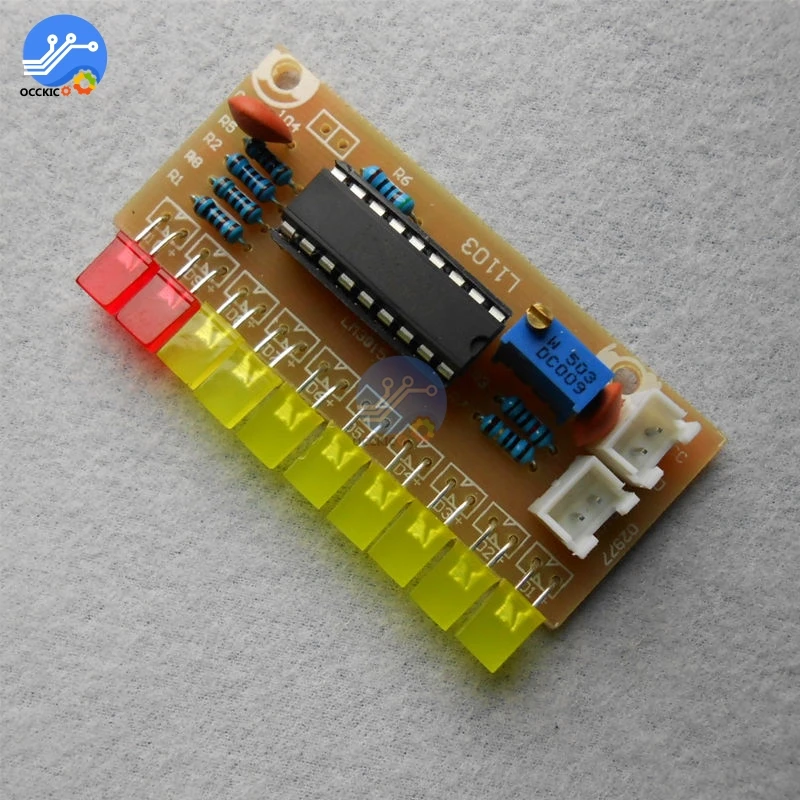 LM3915 10 светодиодный индикации уровня звука анализатор спектра индикатор DIY люкс