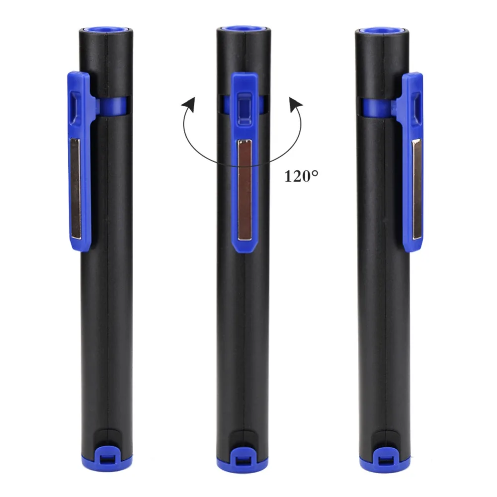 COB светодиодный светильник-вспышка с магнитным зажимом для ручки AA, ручной фонарь, 5 режимов работы, светильник