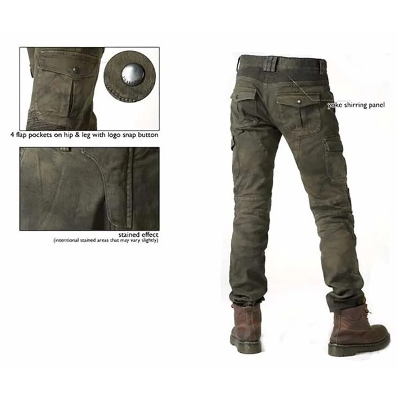 Calças de Brim Lazer da Motocicleta dos Homens Fora de Estrada ao ar Calças com Proteger Komine Motorpool Livre Jean - Ciclismo Equipamentos Joelheiras 2019 Ubs06 5 Cheap pant motorcycles men