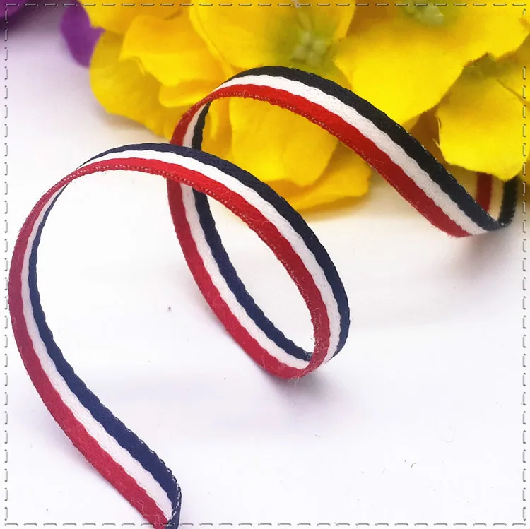 Высокое качество 6 мм красная и белая темно-синяя лента кружевная Лента ткань с DIY аксессуары ручной работы декоративная лента 1 метр - Цвет: Picture color