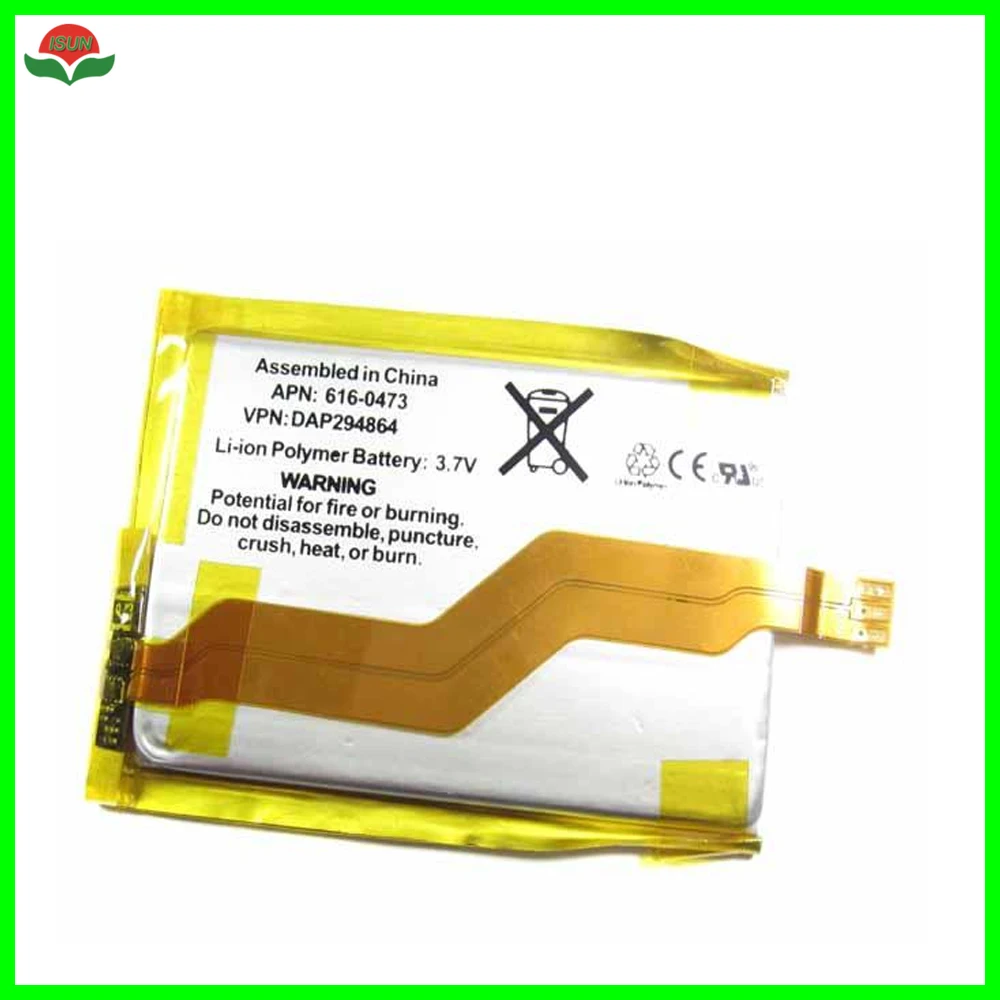 ISUN 10 шт./лот оригинальный качественный сенсорный 3 Аккумулятор для iPod Touch 3rd 3g Gen