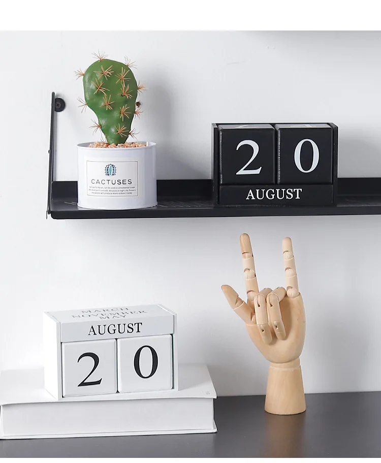 Manual de Mesa Nortic Criativo Calendario Pared Mesa Escritório Madeira Calendário Casa Decorações Papelaria Meninas Presente Aniversário 2020 7 2020 nortic criativo manual de mesa calendario