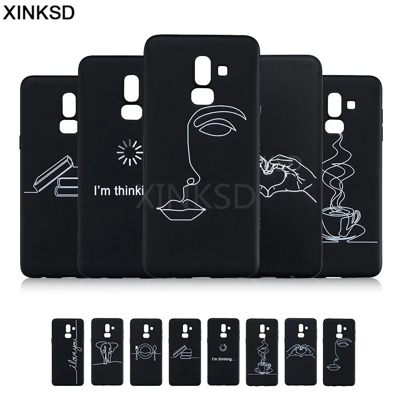 

Simple Line Matte TPU Case for Samsung Galaxy A7 A8 A6 J6 J4 Plus J8 J2 Pro 2018 J5 J3 J7 A5 A3 2017 S8 S9 Plus Note 8 9 Case