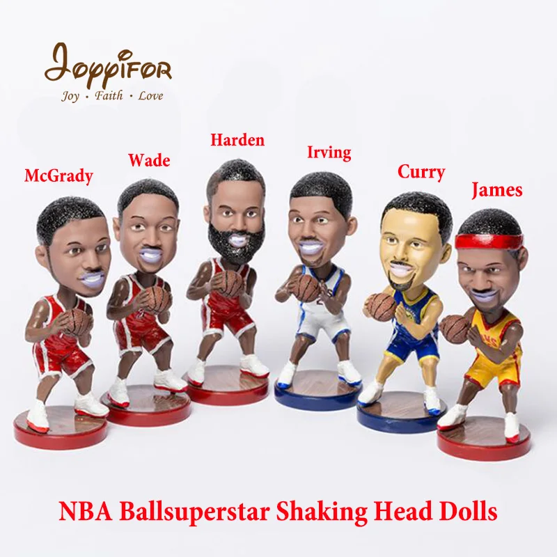 

Joyyifor NBA Super Star Player Shaking Head Action Figure Basketball Model Doll Kobe James Bryant Wade Car Decoration Kids Toys