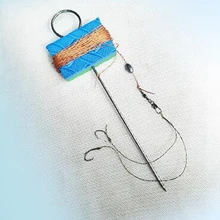 YINGTOUMAN 2 шт./лот черепаха крюк с колючей крючки 5 м 8 м 10 м двойной крючки связаны line Набор Рыбалка молния