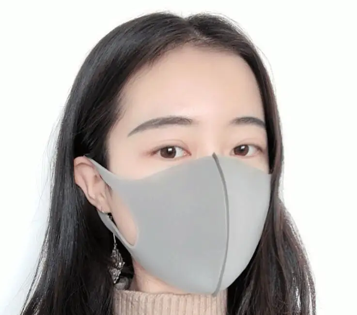 

3 pcs Black Kpop Mouth Mask Breathable Unisex Sponge Face Mask Reusable Anti Pollution Face Shield Wind Proof Mouth Cover M40