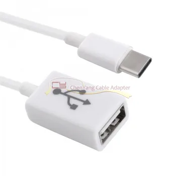 

USB-C USB 3.1 Type C Male Connector to USB 2.0 A Female OTG Cable for Chromebook White Color
