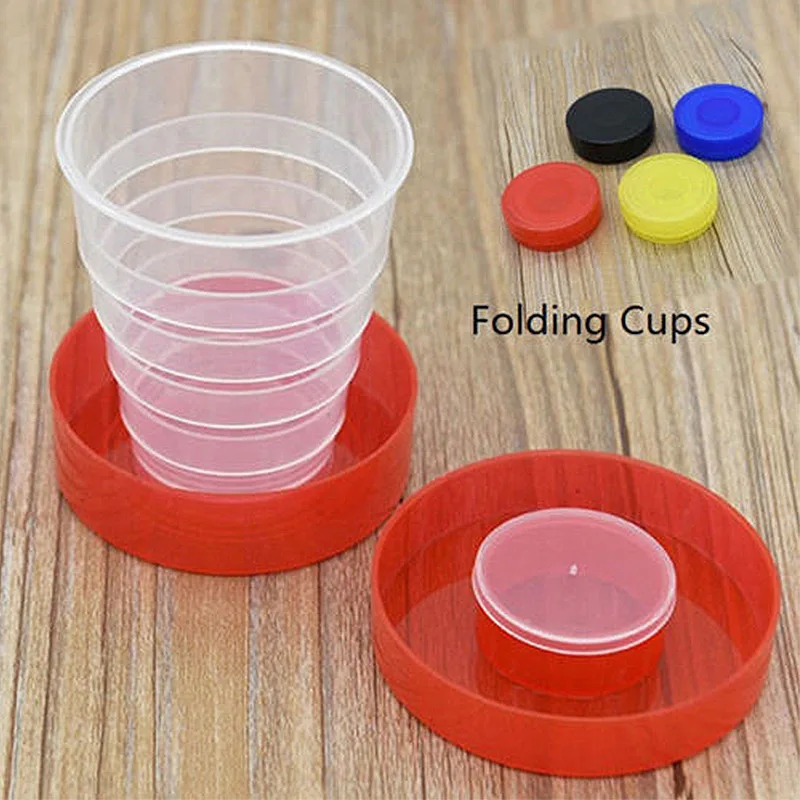 

Travel Cup Retractable Folding Cups Mug Telescopic Collapsible Coffee Cups Outdoor Sport Water Cup Random Color Food-Grade PP