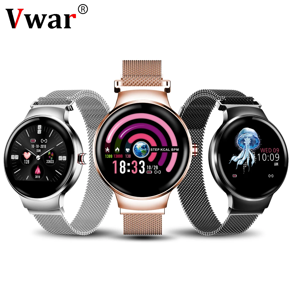 

Vwar H5 Women Smart watch IP67 Waterproof Heart rate monitor Smartwatch Fitness tracker Woman ladies Girl for Android and IOS H3