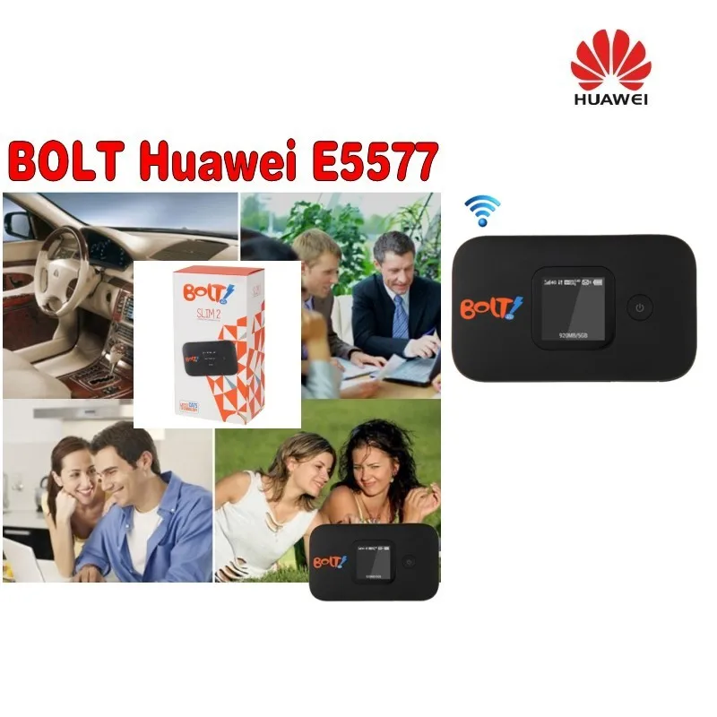  Unlock 150Mbps HUAWEI E5577 4G LTE Mobile WiFi Router Support LTE FDD And TDD Network + two TS9 con