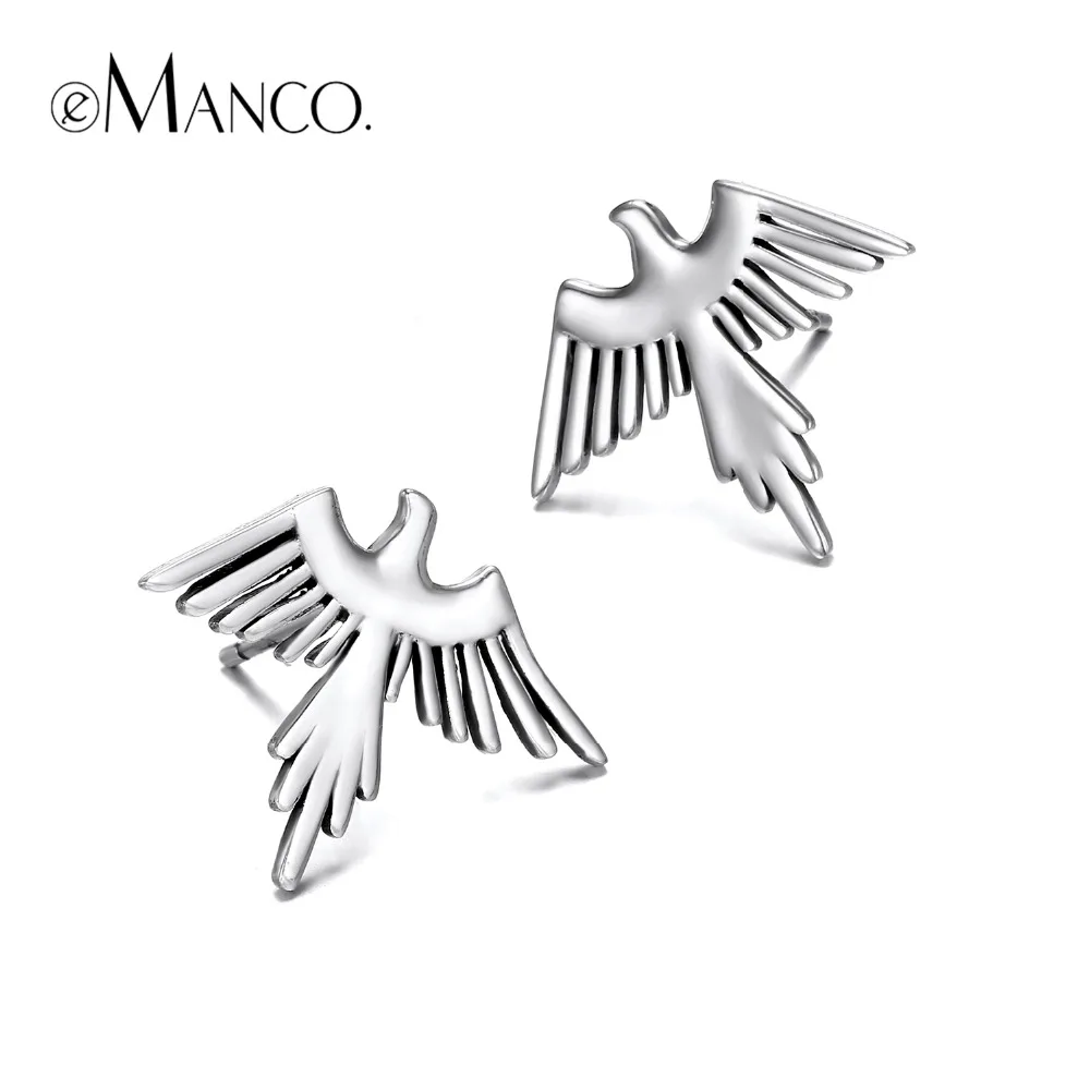 

e-Manco 925 Silver Animal Stud Earrings Bird Trendy Simple Party Earrings For Women Temperament The New Best Gift