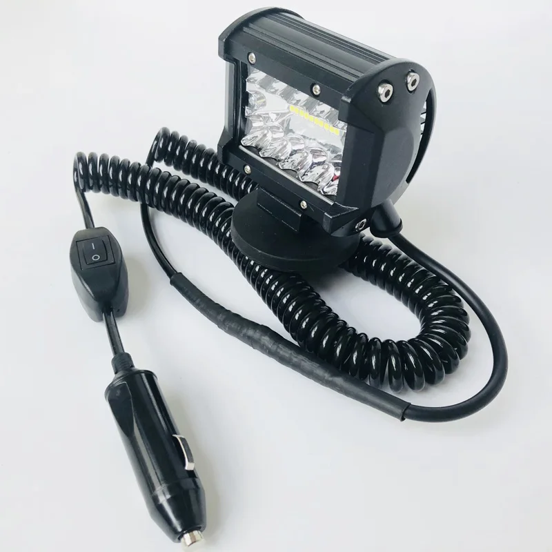 

Car portable Led spot head light Magnetic base 2.7m Spring cable Emergency rescue search Camp light Offroad driving fog light