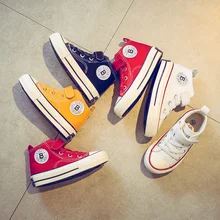 Оригинальные детские кроссовки, кроссовки для бега для мальчиков и девочек, ботинки "олдскул", все черные высокие кеды, высокие кеды из плотной ткани со звездами для младенцев, максимальный размер 38