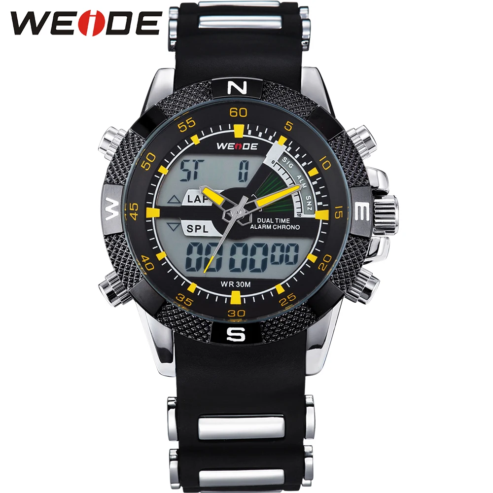 

Genuine WEIDE Watch Original Japan Quartz Analog-Digital Sport Watch for Men Waterproof Male Clock Relogio Masculino / WH1104