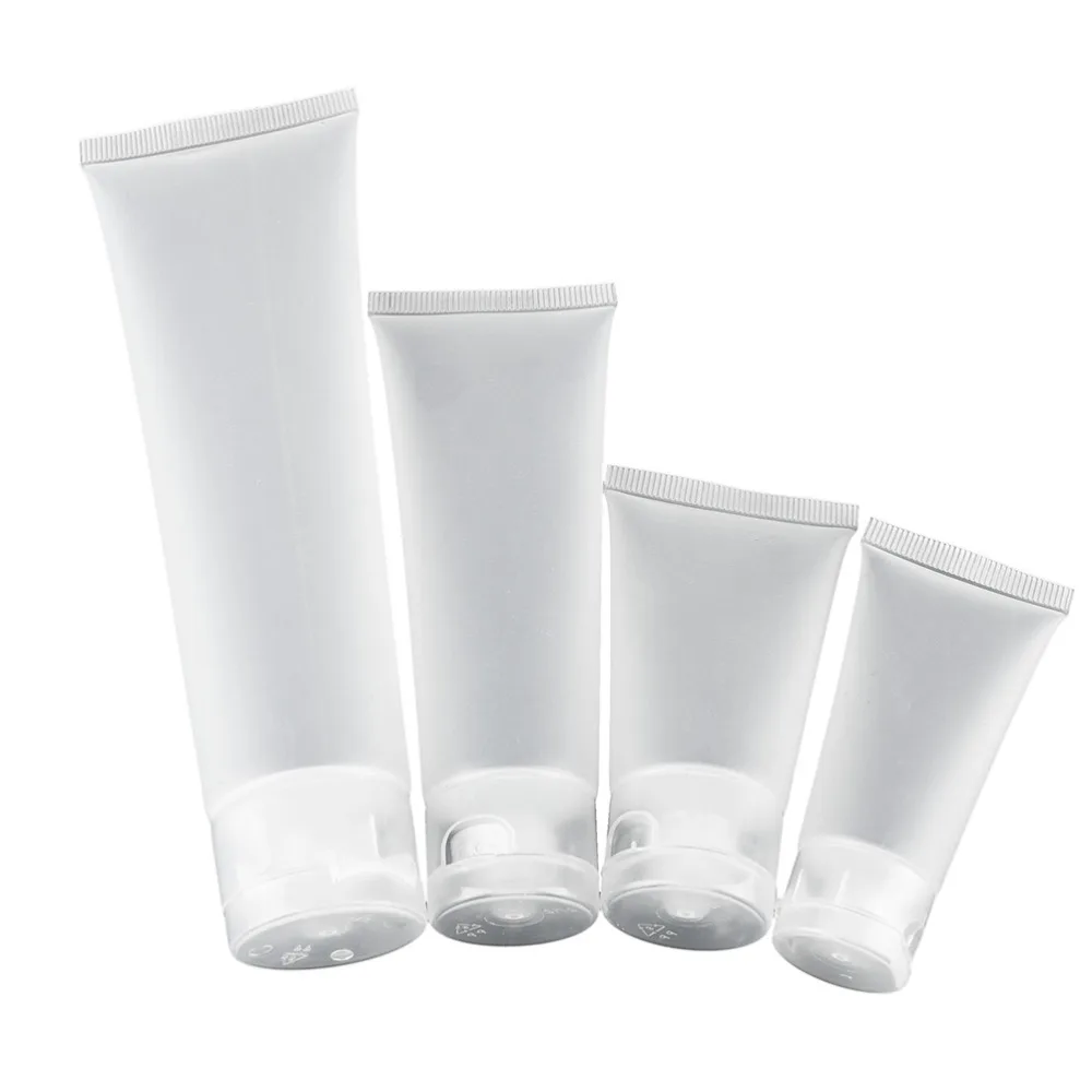 5pcs/lot Travel Empty Clear Tube Cosmetic Cream Lotion Shampoo Bath