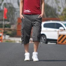 Новые летние грузовые шорты мужские свободные брюки до колена повседневные мужские шорты