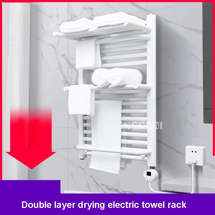G03, электрическое полотенце с подогревом, двойной слой, умный контроль температуры, для дома, ванной комнаты, вешалка для полотенец, Электрический полотенцесушитель, 220 В