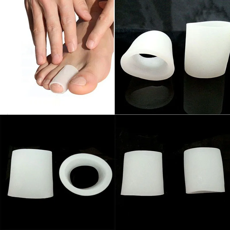 

2Pcs Gel Bunion Toe Finger Protector Body Massager Insoles Silicone Gel Toe Tube Foot Corns Remover Blisters