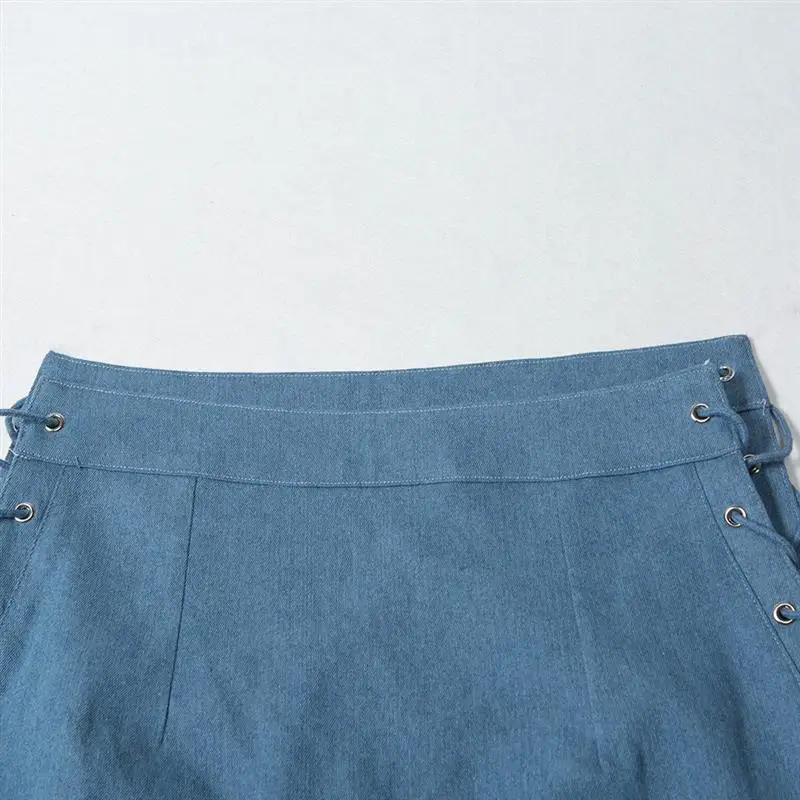 2019 Новинка весны модные женские туфли пикантные высокая талия джинсовые юбки Синий Bodycon юбка карандаш разделение Лето для женщин